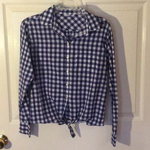 Old Navy Blouse Blue and White NWT Size XS